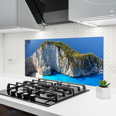 Küchenrückwand Spritzschutz Gestein Meer Landschaft
