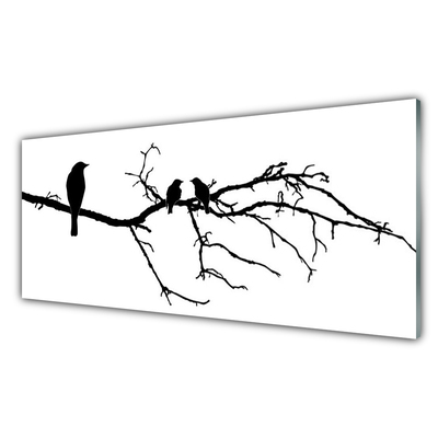 Küchenrückwand Spritzschutz Vögel Zweig Kunst