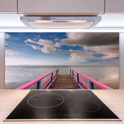 Küchenrückwand Spritzschutz Brücke Meer Architektur