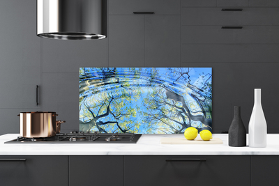 Küchenrückwand Spritzschutz Wasser Bäume Kunst