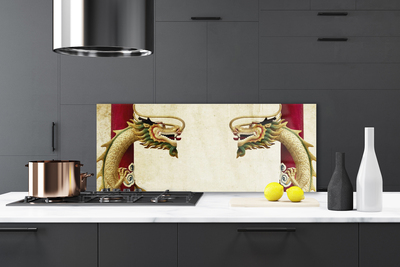 Küchenrückwand Spritzschutz Drachen Kunst