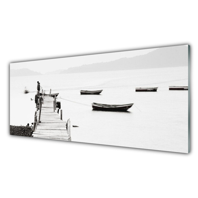 Küchenrückwand Spritzschutz Brücke Boote Architektur