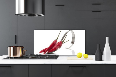 Küchenrückwand Fliesenspiegel Chili Löffel Küche