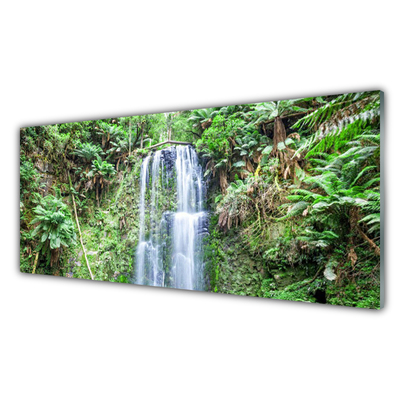 Küchenrückwand Fliesenspiegel Wasserfall Bäume Natur