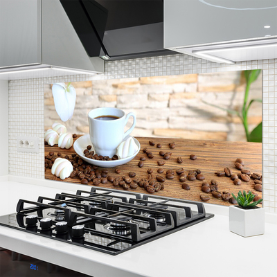 Küchenrückwand Fliesenspiegel Tasse Kaffee Kaffeebohnen Küche