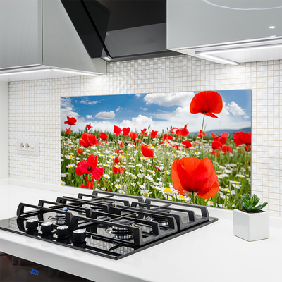 Küchenrückwand Fliesenspiegel Wiese Blumen Natur