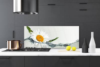 Küchenrückwand Fliesenspiegel Gänseblümchen Wasser Kunst