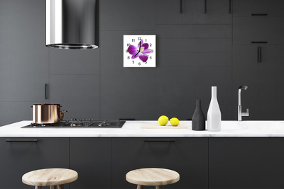 Glasuhr Küchenuhr Blume Orchidee