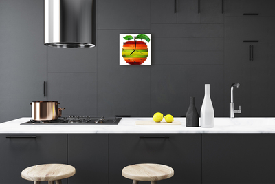 Glasuhr Küchenuhr Apfel
