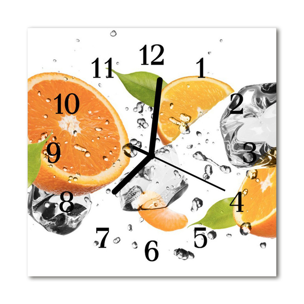 Glasuhr Wanduhr Orangen