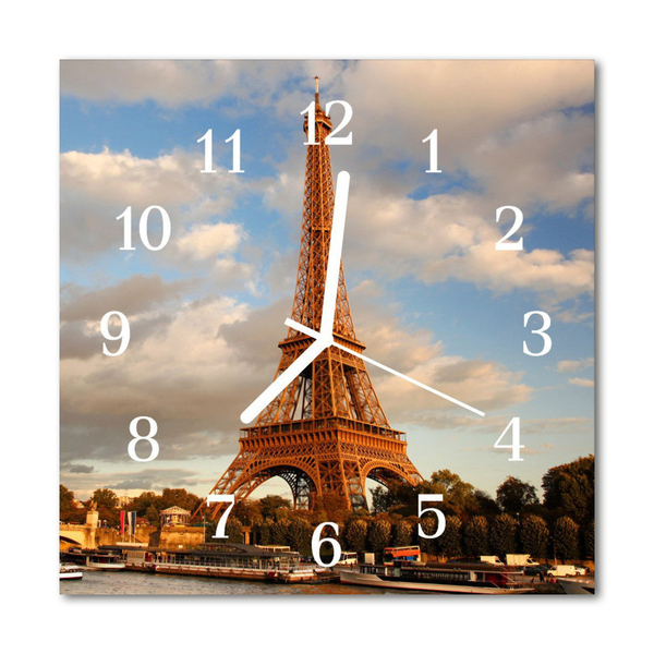 Glasuhr Wanduhr Paris