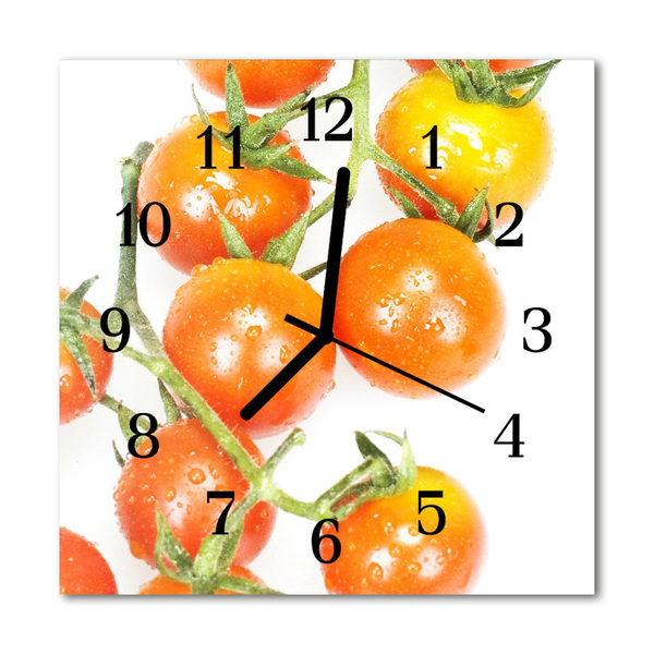 Glasuhr Wanduhr Tomaten