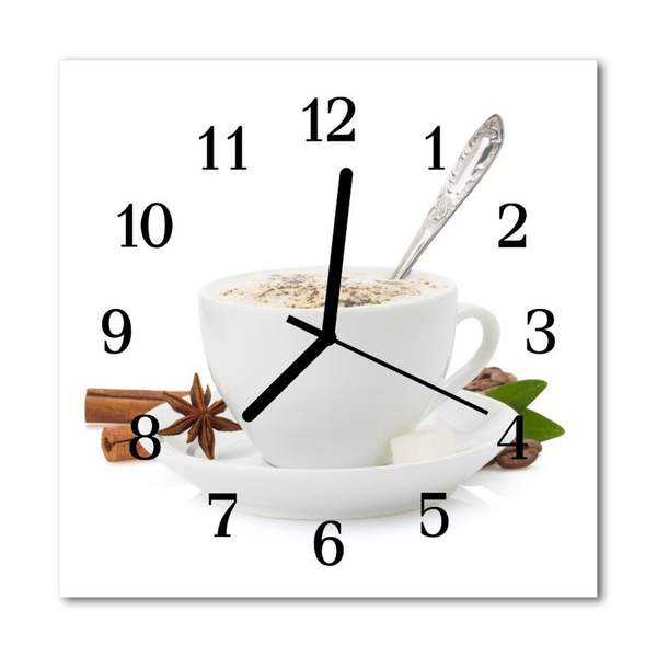Glasuhr Wanduhr Tasse Anis