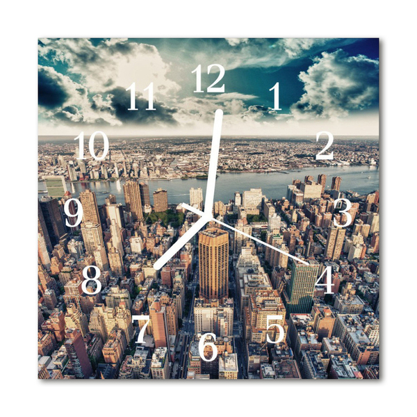 Glasuhr Wanduhr New York
