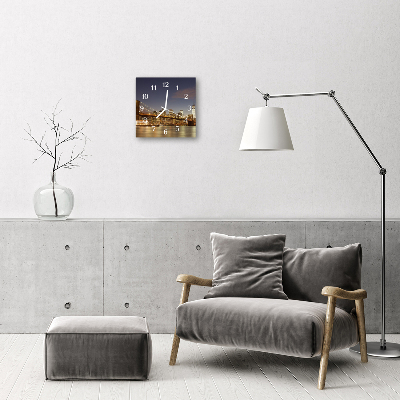 Glasuhr Wanduhr Nacht Licht