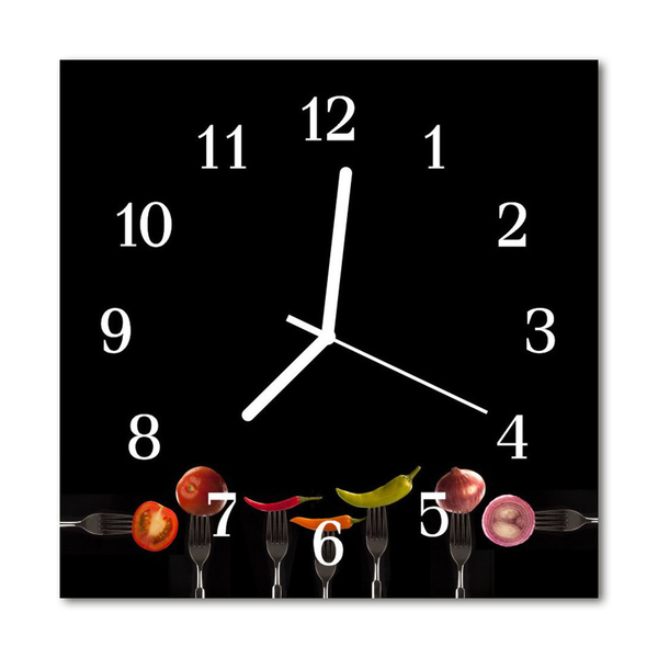 Glasuhr Wanduhr Gabel