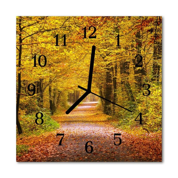 Glasuhr Wanduhr Pfad Wald