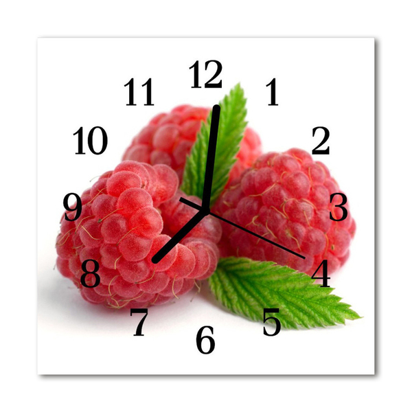 Glasuhr Wanduhr Himbeeren