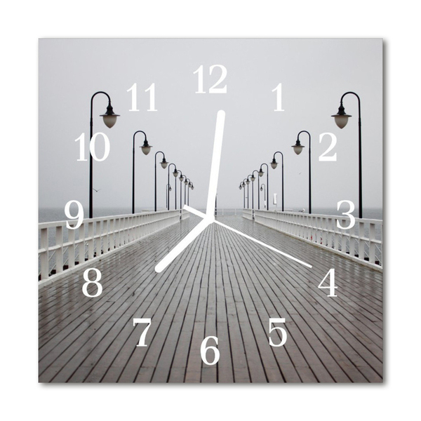 Glasuhr Wanduhr Pier