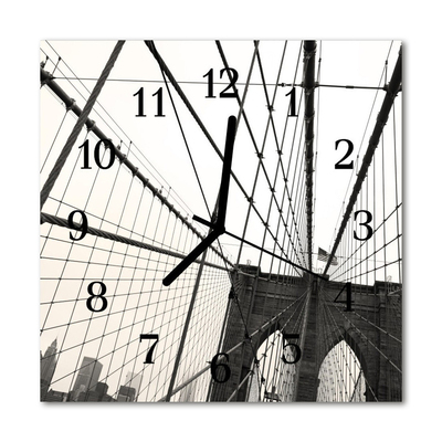 Glasuhr Wanduhr Brooklyn Bridge