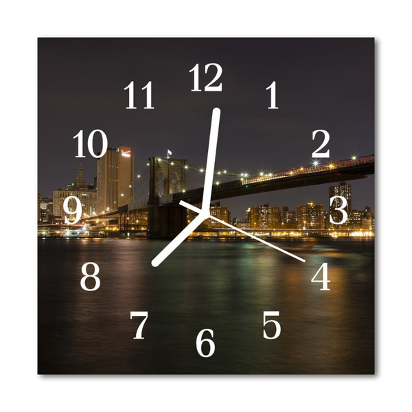 Glasuhr Wanduhr Skyline
