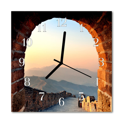 Glasuhr Wanduhr Chinesische Mauer