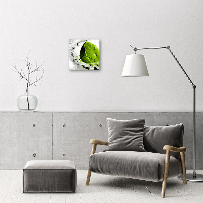 Glasuhr Wanduhr Limette