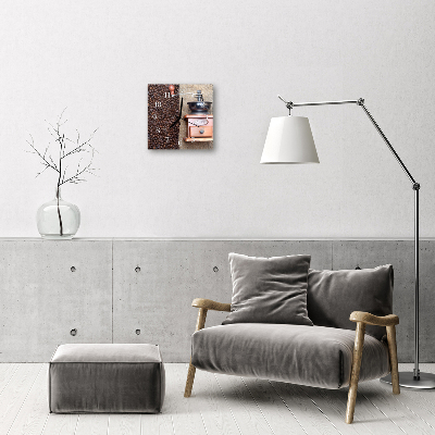 Glasuhr Wanduhr Kaffeemühle