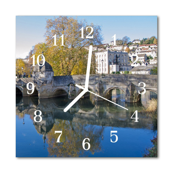 Glasuhr Wanduhr Brücke