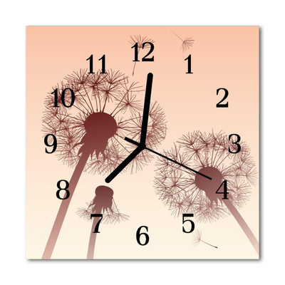 Glasuhr Wanduhr Pusteblumen