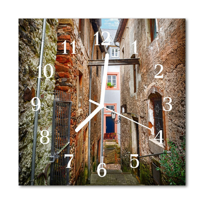 Glasuhr Wanduhr Gasse