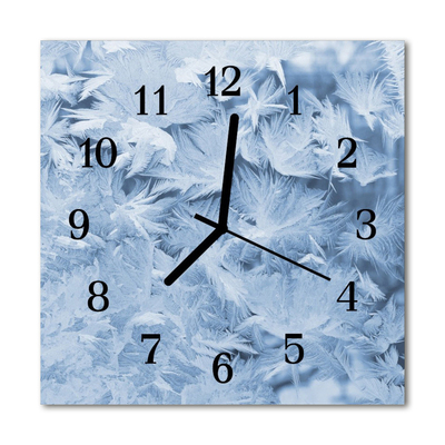 Glasuhr Wanduhr Schneeflocken