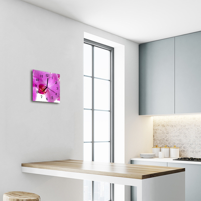 Glasuhr Wanduhr Orchidee