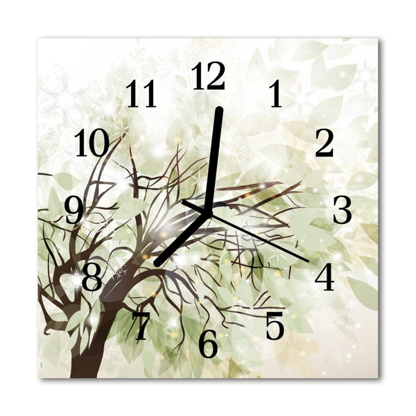 Glasuhr Wanduhr Baum