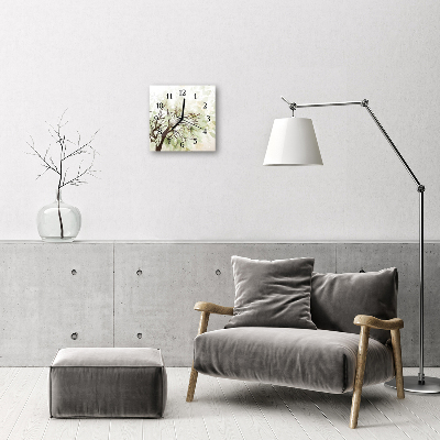 Glasuhr Wanduhr Baum