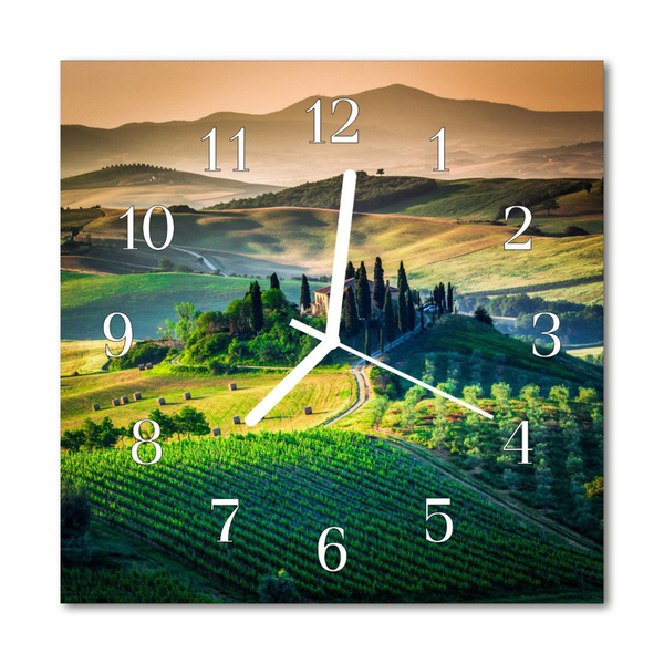 Glasuhr Wanduhr Landschaft