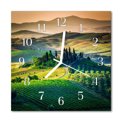 Glasuhr Wanduhr Landschaft