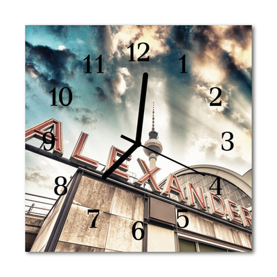 Glasuhr Wanduhr Alexanderplatz
