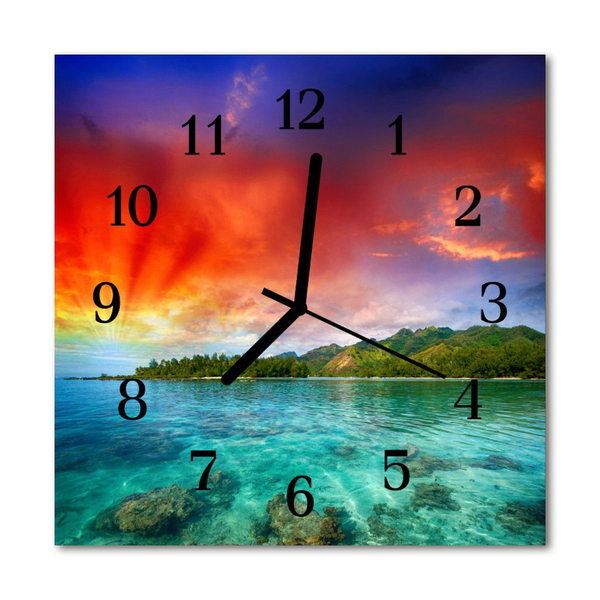 Glasuhr Wanduhr Landschaft