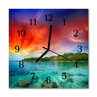 Glasuhr Wanduhr Landschaft