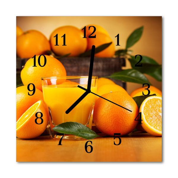 Glasuhr Wanduhr Orangen