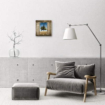 Glasuhr Wanduhr Baum