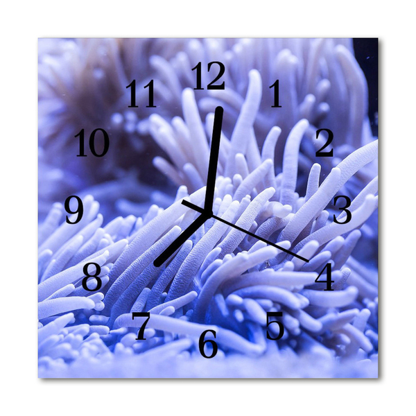 Glasuhr Wanduhr Anemone