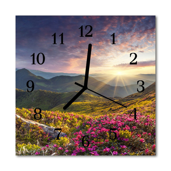 Glasuhr Wanduhr Landschaft
