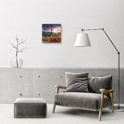 Glasuhr Wanduhr Landschaft