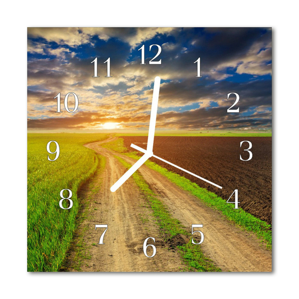 Glasuhr Wanduhr Feld