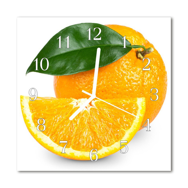 Glasuhr Wanduhr Orangen