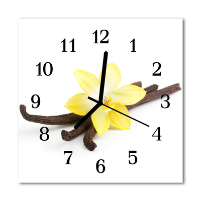 Glasuhr Wanduhr Vanille Orchidee