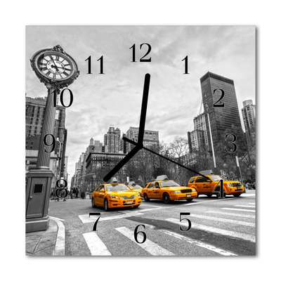 Glasuhr Wanduhr Taxi