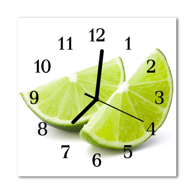 Glasuhr Wanduhr Limette